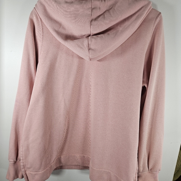 Adidas Pink & White Terry Crop Hoodie - Picture 13 of 13
